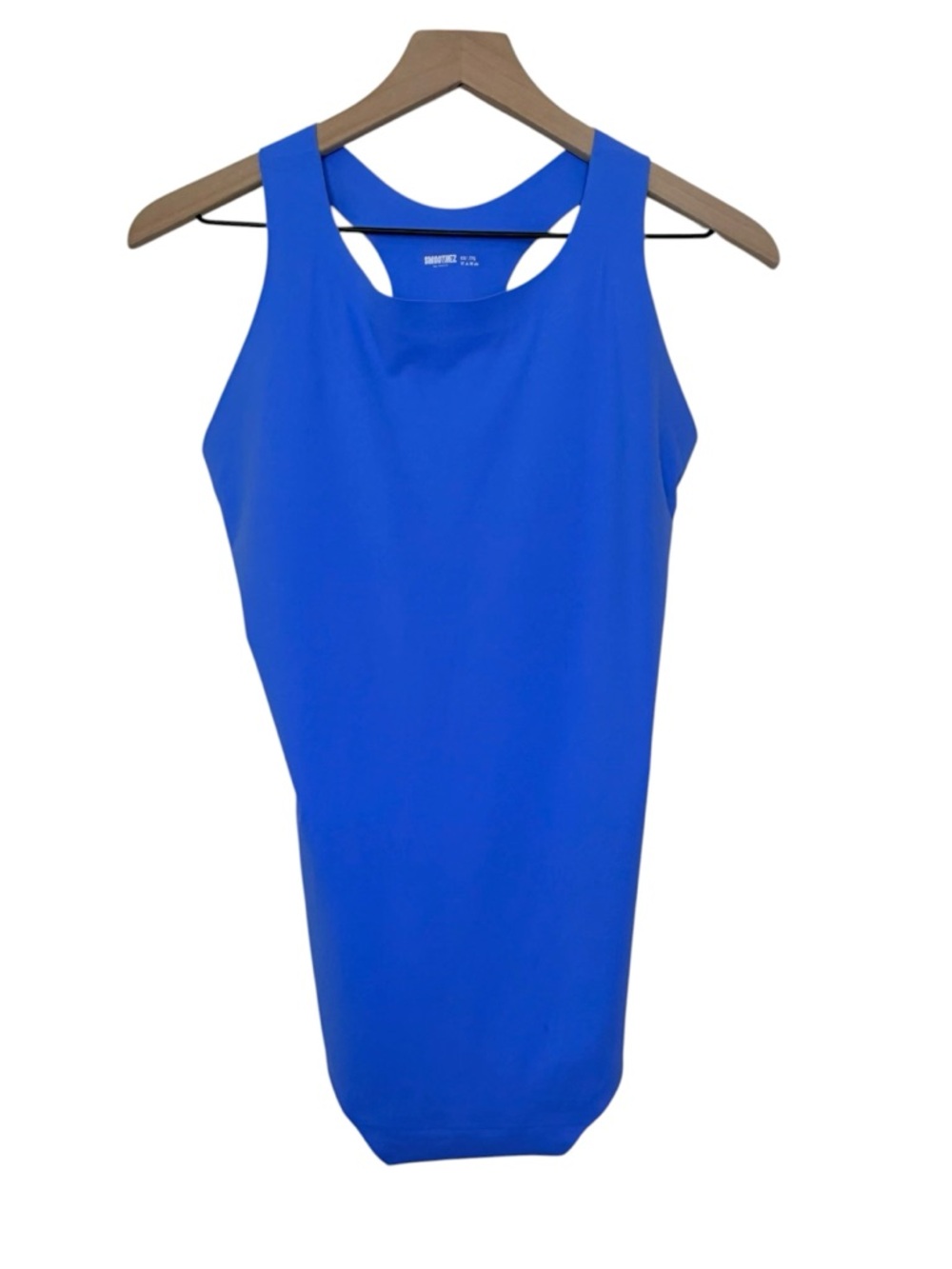 Aerie Smoothez XXL Bodysuit Tank Seamless Thong Stretch High Neck Blue Comfy